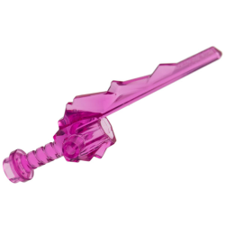 Waffengriff mit Kristallscherbe, transparent pink