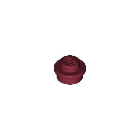 Platte 1x1 rund, dunkelrot