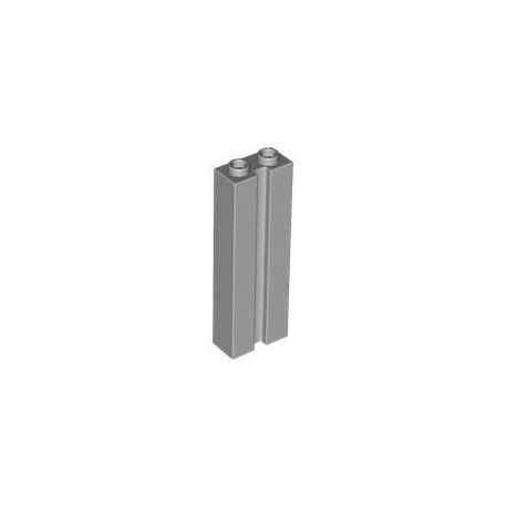Stein 1x2x5 mit Kerbe, hellgrau