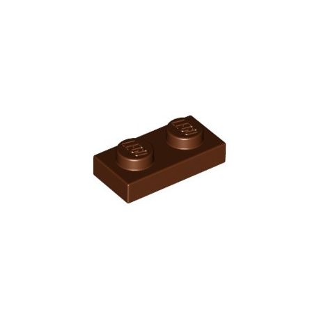 Platte 1x2, braun