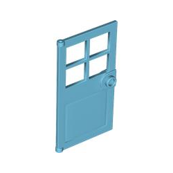 Tür 1x4x6, azurblau