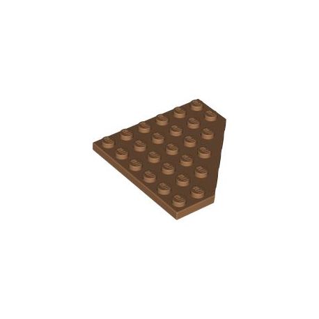 Platte 6x6, abgeschrägte Ecke, hellbraun