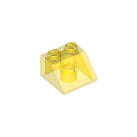 Schrägstein 2x2, transparent gelb