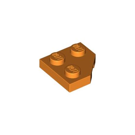 Platte 2x2, abgeschrägte Ecke, orange