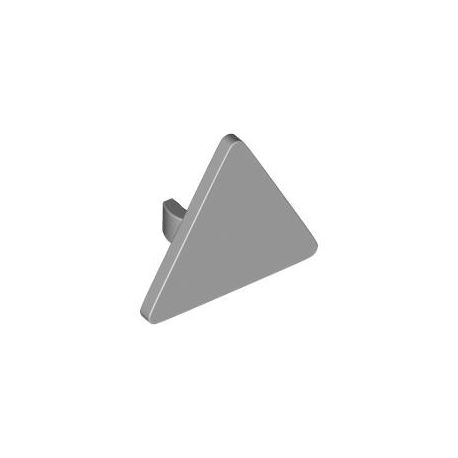 Verkehrsschild einfarbig 2x2 dreieckig mit Clip, hellgrau