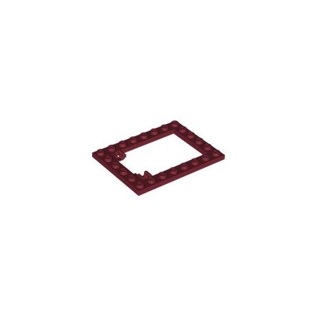 Platte 6x8 "Rahmen für Falltür", dunkelrot