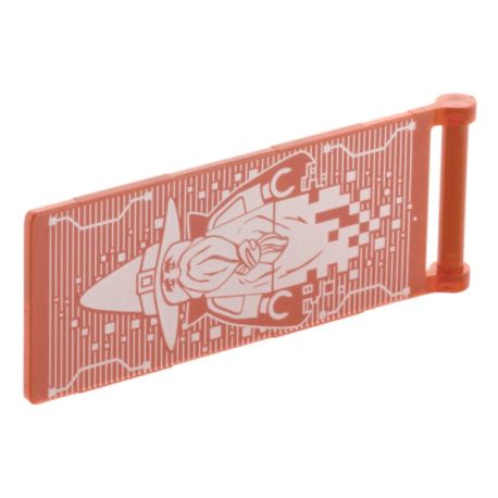 Paneele 3x8 "Merlok Hologramm", transparent fluoreszierend orange