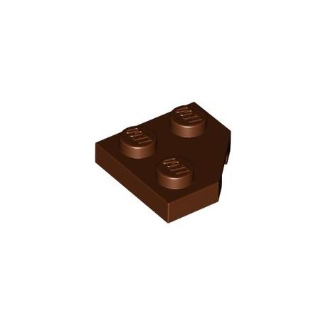 Platte 2x2, abgeschrägte Ecke, braun