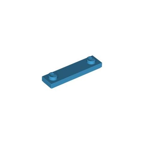 Platte 1x4 mit 2 Noppen aussen, dunkelazur