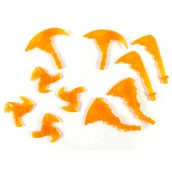 Ninjago Waffenset (10 teilig), transparent orange