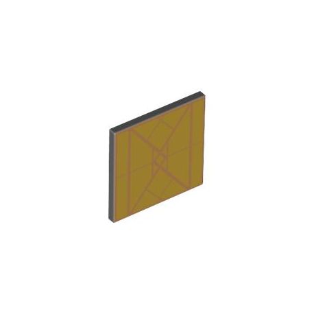 Verkehrsschild 2x2 mit Clip "Goldmuster", dunkelgrau