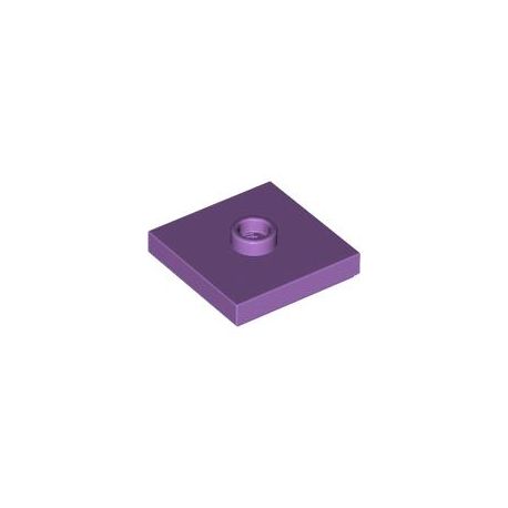 Platte 2x2 mit zentraler Noppe, violett