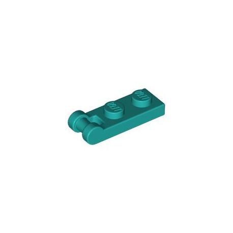 Platte 1x2 mit Griff, türkis
