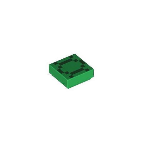 Kachel / Fliese 1x1 "Minecraft Schildkröte", grün