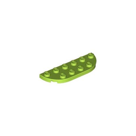 Platte 2x6 abgerundete Ecken, limette