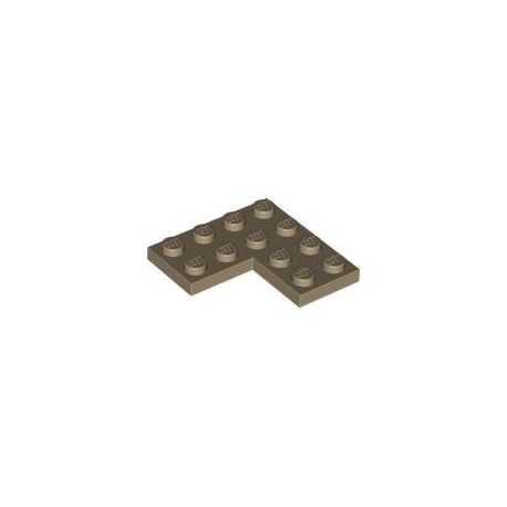 Platte 4x4 Winkel / Ecke, dunkelbeige