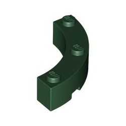 Stein 4x4 - 1/4 Kreis, dunkelgrün