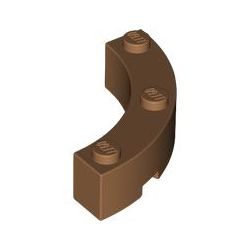 Stein 4x4 - 1/4 Kreis, hellbraun