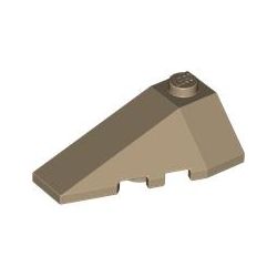 Schrägstein / Ecke links 2x4, dunkelbeige