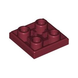 Kachel / Fliese 2x2 invers, dunkelrot