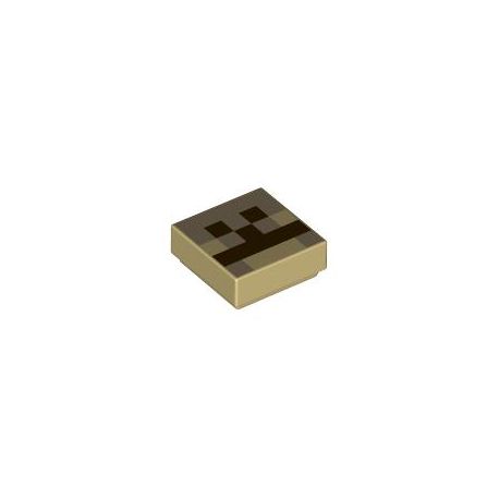 Kachel / Fliese 1x1 "Minecraft Kamelgesicht", beige