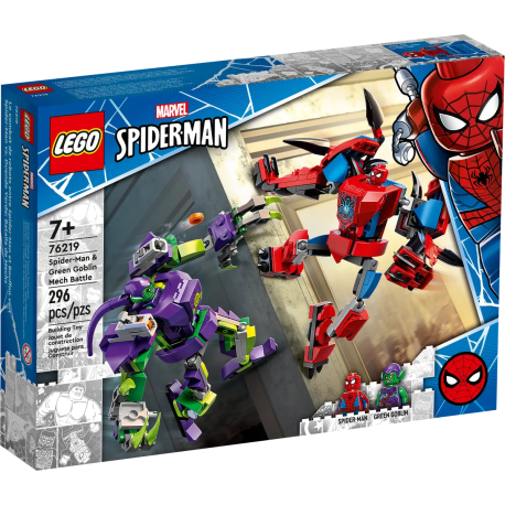 Spider-Mans und Green Goblins Mech-Duell