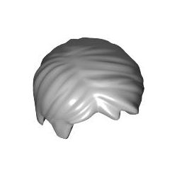 Haare kurz, zerzaust, hellgrau