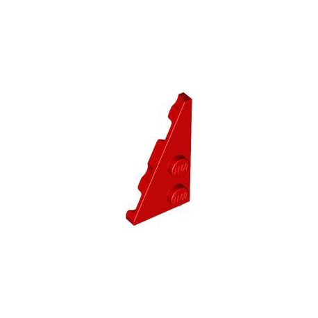 Platte 2x4 schräg zugespitzt links, rot