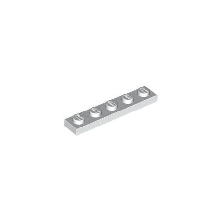 Platte 1x5, weiss