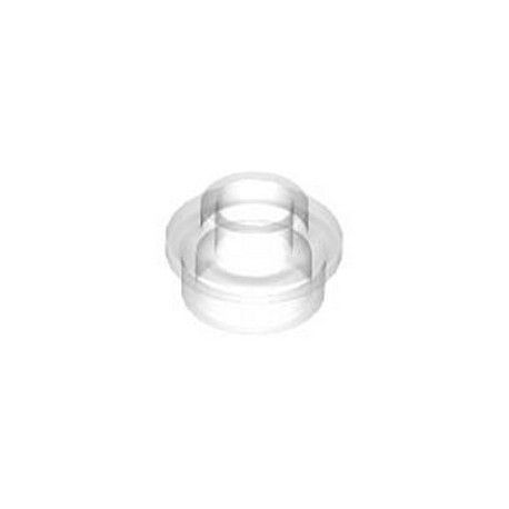 Platte 1x1 rund, offene Noppe, transparent