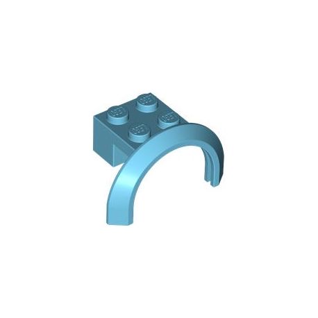 Stein 1x2 mit Bogen 1 2/3, azurblau