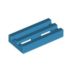 Platte 1x2 mit Gitter, dunkelazur