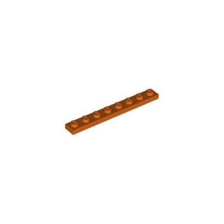 Platte 1x8, rotorange