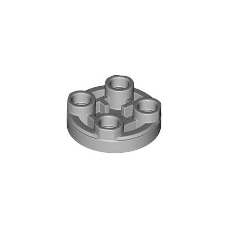 Kachel / Fliese 2x2 rund, invers, hellgrau