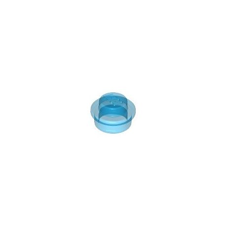 Platte 1x1 rund, transparent dunkelblau