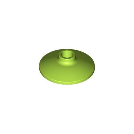 Platte 2x2 rund, zentrale Noppe, limette