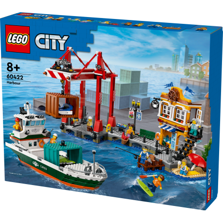 Hafen mit Frachtschiff
