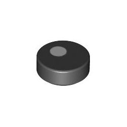 Kachel / Fliese 1x1 rund "Pupille / Kreis", schwarz
