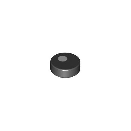 Kachel / Fliese 1x1 rund "Pupille / Kreis", schwarz