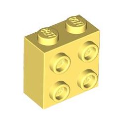 Stein 1x2x2 mit 4 seitlichen Noppen, hellgelb