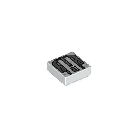 Kachel / Fliese 1x1 "Jetpack", weiss