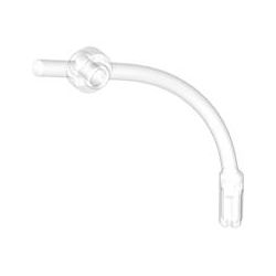 Stange gebogen 7cm mit Achse und Platte 1x1 rund, transparent