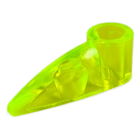 Zierelement 1x3, zahnförmig, transparent fluoreszierend grün [Occasion]