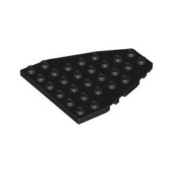 Platte 7x6 abgerundet, schwarz