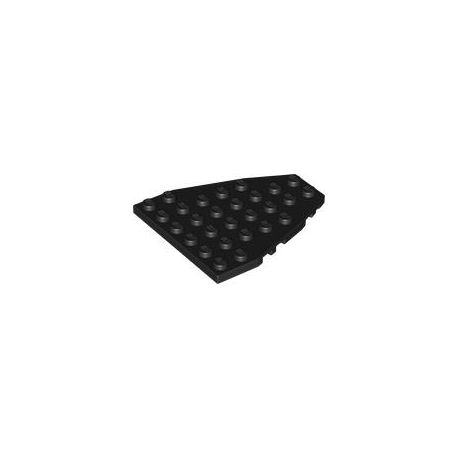 Platte 7x6 abgerundet, schwarz