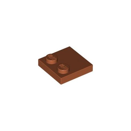 Platte 2x2 mit 2 Noppen, dunkelorange