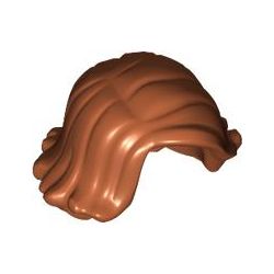 Haare halblang, Seitenscheitel, dunkelorange