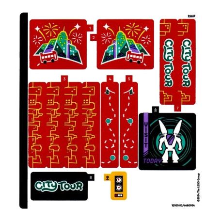 Sticker 60407 Double-Decker Sightseeing Bus