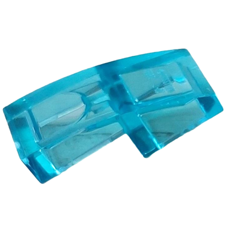 Bogen 1x2, transparent hellblau