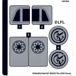 Sticker 75360 Yoda's Jedi Starfighter